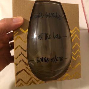 New In Box With Family Large Stemless Wine Glass
